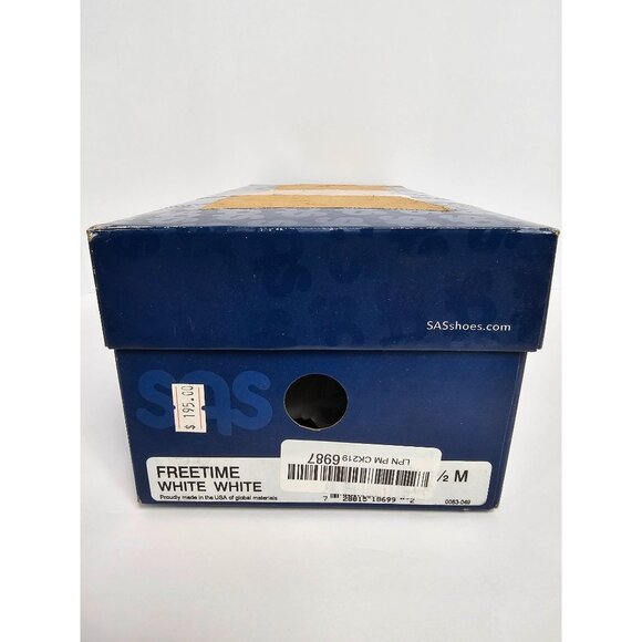 SAS Womens Freetime Comfort Shoes Size 6.5M White Leather Lace-Up Walking - Picture 6 of 6